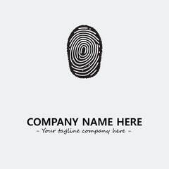 Fingerprint logo company design vector illustration