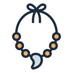 shark tooth necklace pendant filled line icon jewelry feature