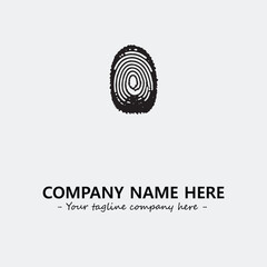 Fingerprint logo company design vector illustration