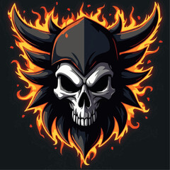 Skull Hero Mascot Logo &ndash; Esports, Gaming, and Fantasy Character Illustration
