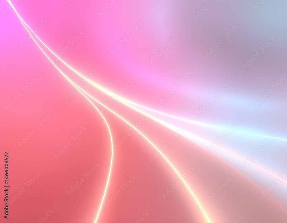 Fototapete Abstract Glowing Backgrounds, Neon Light Effects, A 3d Effect Image With Sharp Lines. Soft Gradients Create Depth. Visuals With Stunning Color Depth.