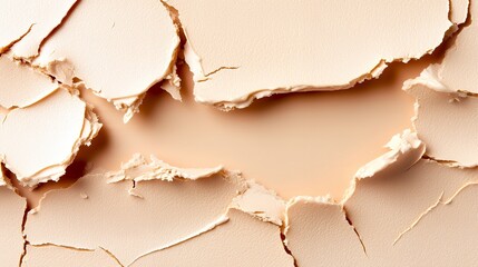 Cracked Texture with Creamy Beige Filling Abstract Background