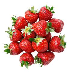 Fresh Strawberries Clustered Together