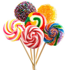 Colorful Lollipops on Sticks