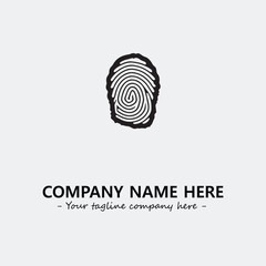 Fingerprint logo company design vector illustration