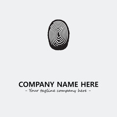 Fingerprint logo company design vector illustration