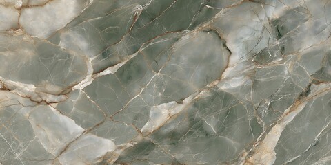 Obraz premium Muted Olive Green Marble Texture Natural Stone Background with Tan and Gray Veining