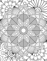 Flower Adult Coloring Books cover Pages