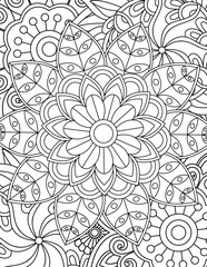 Flower Adult Coloring Books cover Pages