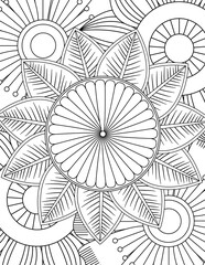 Flower Adult Coloring Books cover Pages