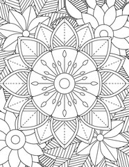 Flower Adult Coloring Books cover Pages