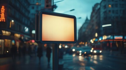 Urban billboard at night