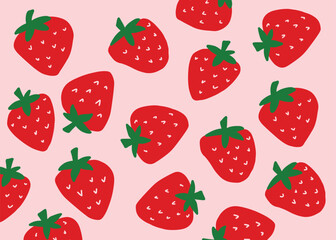 seamless pattern with strawberry