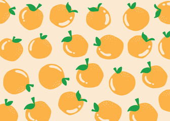 seamless pattern with oranges