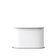 White oval display counter