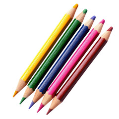 Fototapeta premium Colorful pencils arranged diagonally (2)