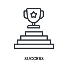 Success Icon Outline Style. Vector Illustration For Graphic Design