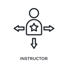 Instructor Icon Outline Style. Vector Illustration For Graphic Design