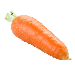 Fresh carrot PNG cutout isolated on white and transparent background. cut-out, carrot, food, root, vegetable, dieting, ingredient, isolated, salad, white, leaf, nature, orange, background, fresh,