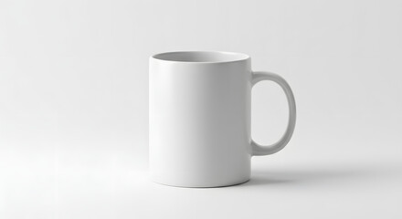 Fototapeta premium Blank White Mug Mockup on White Background