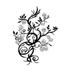 Abstract flora design showing growth with unique style for backgrounds