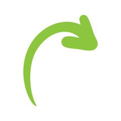 green arrow down direction element