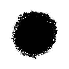 black round grunge element