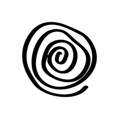 abstract swirl hand drawn comic element