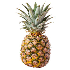Fototapeta premium Fresh pineapple, vibrant green leaves, yellow fruit