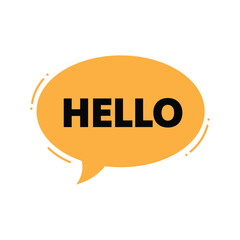 Hello Speech Bubble - Simple Vector Illustration