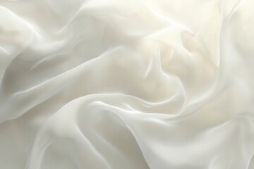 Obraz premium Soft, flowing, white fabric's elegant folds.
