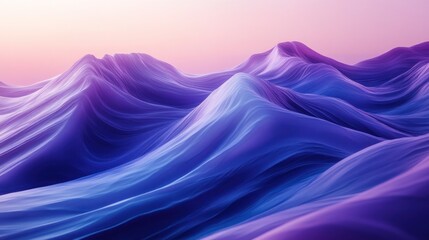 Obraz premium Abstract Purple and Blue Landscape: A Dreamlike Digital Artwork