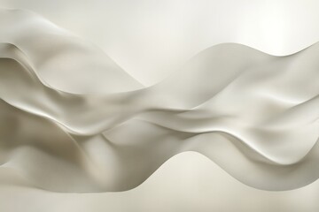 Fototapeta premium Elegant, flowing folds of light cream fabric.