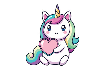  cute unicorn colorful Vector
