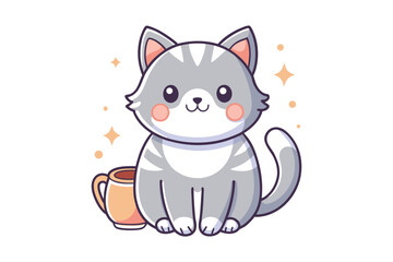  cute cat colorful Vector