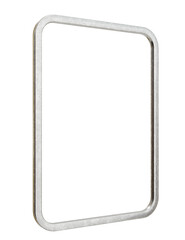 Quad Profile Rectangle Frame: This 3D render features a rectangular metal frame with rounded corners and a distinct quad profile, adding depth and visual interest.