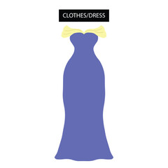 modern casual dress vector set. Fashion female shirt and dress and skirt illustration.