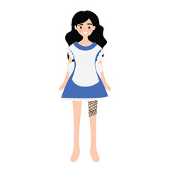 Beautifull woman wearing princess costume and feel happy.