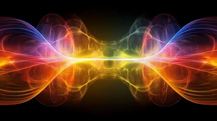 Abstract energy waves, colorful patterns