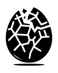 Obraz premium broken egg shell vector icon