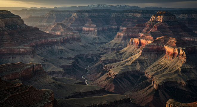 Scenic grand canyon landscape photography, arizona travel destination and canyon national park views