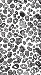 Intricate Ink: Monochrome Organic Pattern