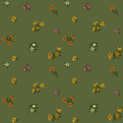 Black Eye Susan Purple Cone Flower Floral pattern background 
