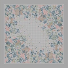 Flowers buillding pattern leaf string