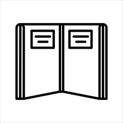 Book Icon in trendy flat style isolated on grey background. Education symbol for your web site design, logo, app, UI. Vector illustration, EPS10.