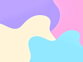 An abstract background of swirls and curves of light purple, pale yellow, light blue, and soft pink blend together
