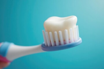 Close-up of toothbrush bristles on bright white teeth, demonstrating effective brushing , gum disease, mouthwash, healthy lifestyle