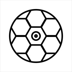 Obraz premium Vector Soccer ball on white background. European football logo. Football ball design. Vector illustration