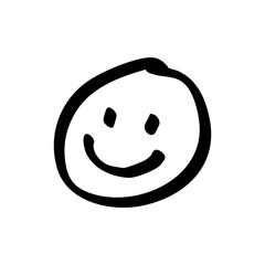 simple happy smiley face hand drawn