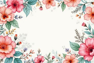 Obraz premium Delicate watercolor paisley floral pattern, soft pastels, swirl, subtle, elegant